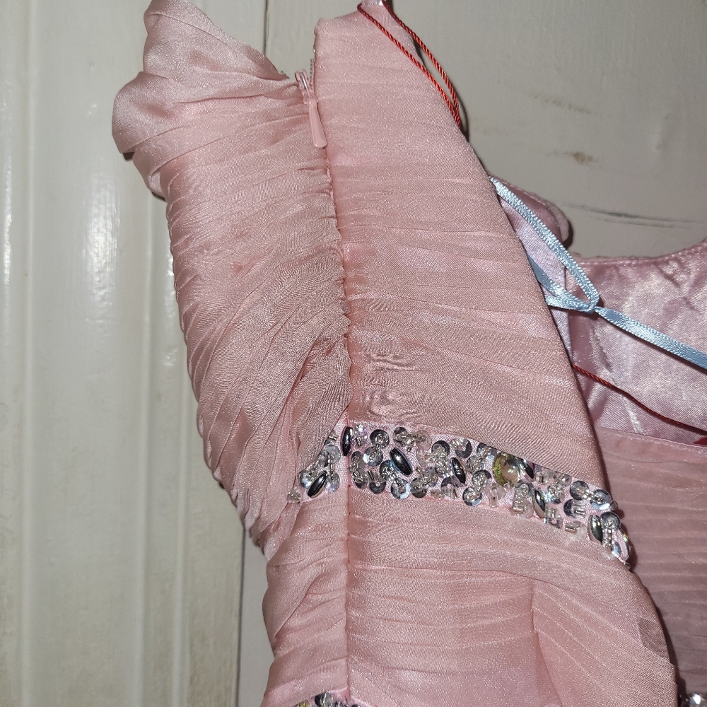 May Queen Blush Strapless Beaded Gown - Picture 9 of 11